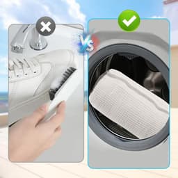 Allecto Plus - Schoenen Waszak voor Wasmachine met Zachte Borstel voor Schoenreiniging - Verhoogde Binnenwrijving - Vuilvrij Schoonmaken (Wit) — thumbnail 3