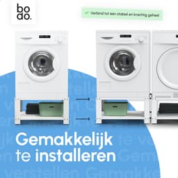 Bodo® - Wasmachine Verhoger connectieset - Wit - voor WV52 - WV53 - WVH53 — thumbnail 5