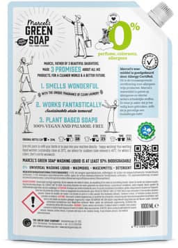 Marcel's Green Soap Wasmiddel Navulling - 0% - 4 x 1L - 92 wasbeurten — thumbnail 2