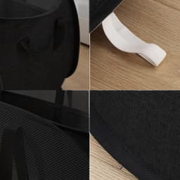 2 stuks Opvouwbare wasmand, opvouwbare wasmand, waszak, wasmand voor vuile was met handvat voor badkamer, slaapkamer, wasruimte, kinderkamer, reizen, Zwart 58 x 36 x 36 cm — thumbnail 5