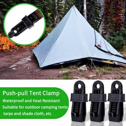 Tentzeilklemmen - Zeilclip voor Afdekzeil - Verpakking van 8 - vergrendelbare zeilklem - Tentclips - Zeildoekclips - Zeilklemmen voor Tentbevestiging - Tentzeilklemmen voor Tenten - Shade Cloth Plastic Clips - Afdekzeil Klemmen - Tarpaulin Clip — thumbnail 2