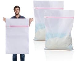 2 stuks extra grote waszakken 60x90 cm, wasnet XXL voor wasmachine, scheurbestendig