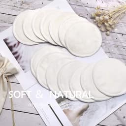 Allecto Plus - Wasbare bamboe voedingsinzetstukken (14 stuks) | herbruikbare borstkussens | absorberend en hypoallergeen | incl. waszak en opbergzak — thumbnail 2