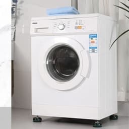 Wasmachine Verhoger - Wasdroger - Koelkast Verhoger - Met Wielen - Ombouw - 4 Stuks - Wit — thumbnail 4