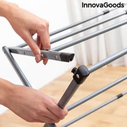 InnovaGoods - Inklapbare en uitschuifbare kledingdroger | 3 niveaus | 11 stangen | Metaal, Standaard, IJzer — thumbnail 4