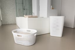 Curver Infinity Recycled Wasmand met deksel 60L + Wasmand 40L - Wit — thumbnail 5