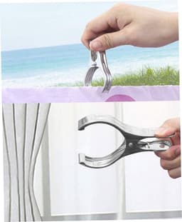 Roestvrijstalen knijpers - Metalen clips - Kleding drogen - Zware windbestendig - 8 stuks - Zilver — thumbnail 4