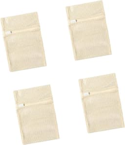 4 Stuks-waszak- waszakjes met rits-waszakken voor wasgoed-mesh waszakken-waszakken-waszak klein -wasnet-waszakje bh-Waszakje Lingerie- wasmachine zakken-Beschermt Kleding-Katoen waszak-georganiseerde bagage — thumbnail 1