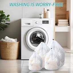 Wasnet voor wasmachine - 4 herbruikbare waszakken, fijnmazig, ideaal voor trui, jeans en delicate kleding — thumbnail 3