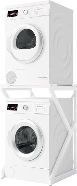 Opbergkast Wasmachine Droger - Stapelrek Huishoudelijk - Ruimte Besparen - Stabiele Metalen Structuur - 67.5 x 60.5 x 100 cm — thumbnail 1