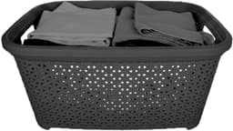 Storage Solutions wasmand - 35 liter - donkergrijs - 54 x 37 x 26 cm - Kunststof - Draagmand — thumbnail 1