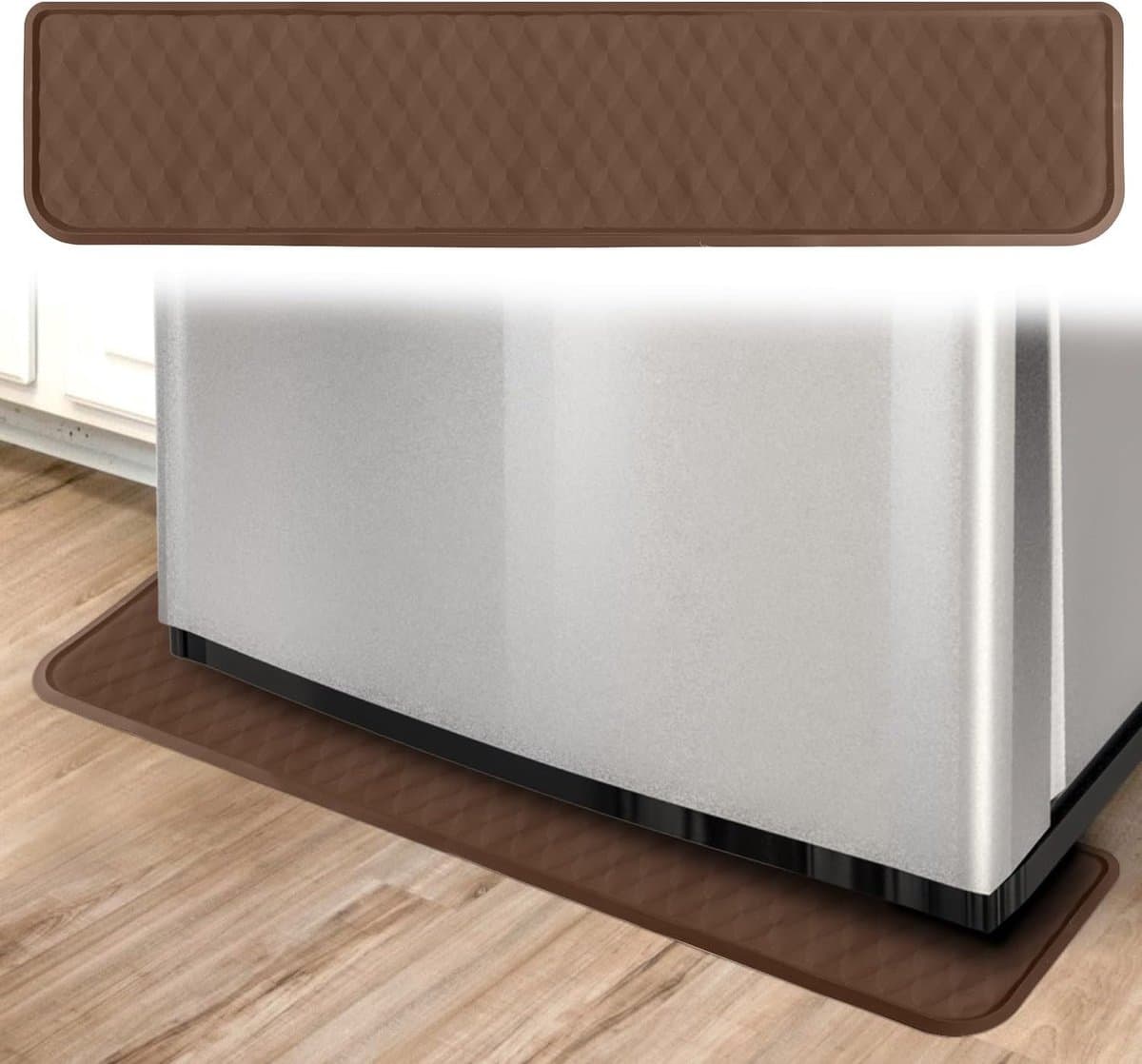 Lekbak voor Koelkast - Beschermmat Apparaat - Vloer Beschermen - Anti-overstroming Rand - 95x216cm - Bruin — afbeelding 1