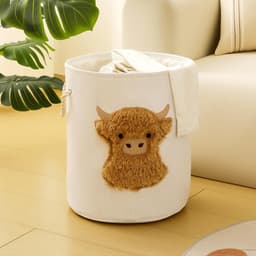 Dailygoods- Wasmand 58L - Wasverzamelaar - Highland Cow - Groot - Duurzaam - Lichtgewicht - Waszak — thumbnail 5