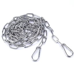 Waslijn – 0,3 x 200 cm – Inclusief 2 veerclips – Waslijn voor dekbedden – Waslijn – Staaldraad – Roestvrijstalen ketting – Multifunctioneel – Geschikt voor het ophangen van hangmatten, het drogen van kleding, enz. — thumbnail 1