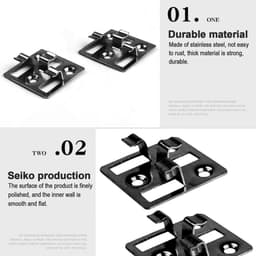 Dailygoods- Fixing Clamps RVS - WPC Clips - Onzichtbare Deck Beugel - Voor Bamboe Houten Vloer - 7-9 mm Hoogte - 100 Stuks - Terrasclips — thumbnail 4