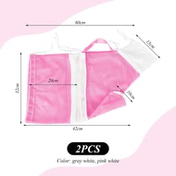 Dailygoods- Waszakken Set van 2 - Verstelbare Opvangzak - Kattentoiletaccessoires - Netstof - Luchtdoorlatend - Afmetingen 60 x 32 cm - Kattenwaszak — thumbnail 2