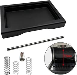 Lage lekbak - Koffiemachine bak - Koffie zetten - Met OPV-veren - 22 x 14 x 3 cm - Zwart — thumbnail 4