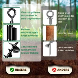 Omgoods - Set van 8 Grondankers voor Trampolines en Tenten — thumbnail 5