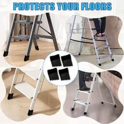 Laddervoetjes 20 x 30 mm - rubberen voetjes - antislip - slijtvaste bescherming voor ladders - Luxento — thumbnail 4