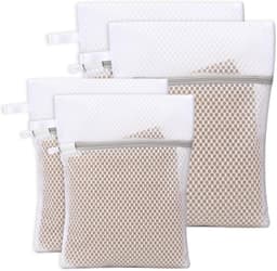 Netwaszakken voor Lingerie - Set van 4 Stuks, Ademend Mesh met Ophanglus voor Veilig Wassen — thumbnail 1