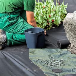 50 Stuks Stalen Grondankers met 50 Bufferdiscs voor Stabiliteit, Ideaal voor Tuin, Camping en Beveiliging van Netten en Hekken, Afmetingen 150x25mm Ø2.7mm — thumbnail 5