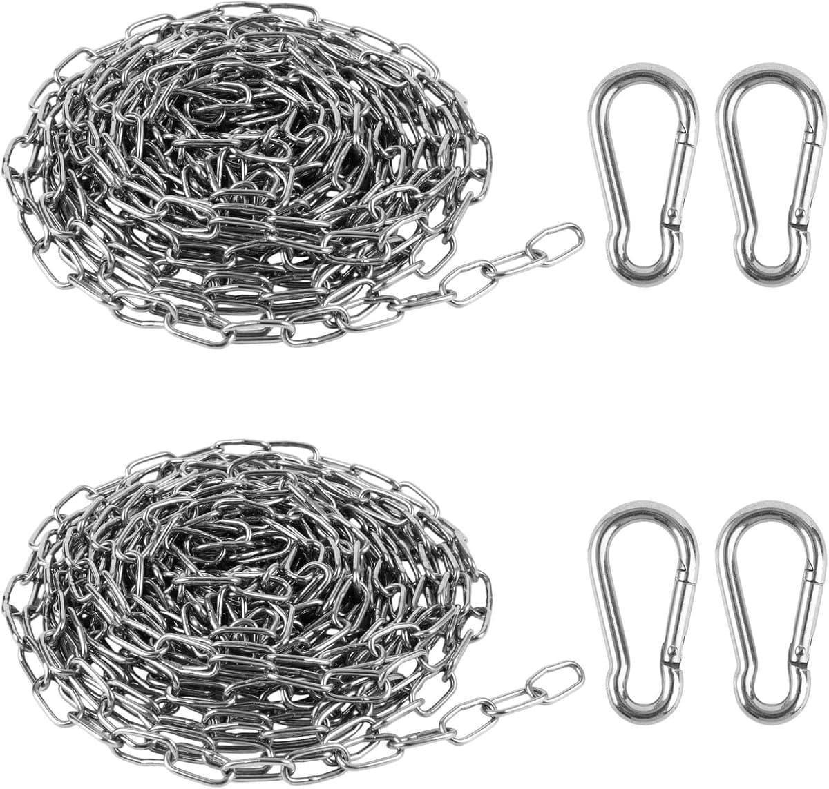 2-delige RVS Ketting voor Kleding Drooglijn, Hondenhalsband en Plantenhanger, 1.5mm x 5M Sterke Ketting voor Handtassen en Fotodisplay — afbeelding 1