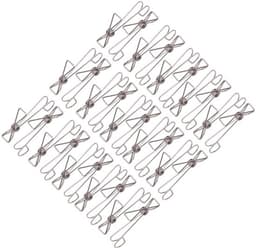 Foto Clips - 30 Stuks - Roestvrij Staal - Haken - Ophanghaken - Handdoek Haken - 9,5x2 cm - Haakjes — thumbnail 3