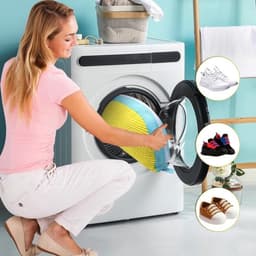Schoenwaszak voor de wasmachine - Dikke waszak voor sneakers, gymschoenen en canvas schoenen met verhoogde wrijving — thumbnail 4