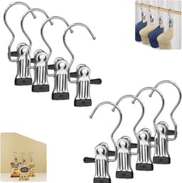 Solidchoice - Set van 8 Draaibare Klemmen voor Reizen en Gebruik Thuis — thumbnail 1