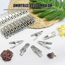 40 Stuks Kledingknijpers van RVS, Winddichte Klemmen voor Wasgoed, Snackzakken en Foto's in Huis, Keuken en Kantoor (4.5cm) — thumbnail 4