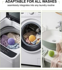 Wasballen voor wasmachine, drogerballen, wasballen, wasballen, drogerballen voor wasdroger, wasballen, rubberen wasballen, verminderen rimpels en klemmen — thumbnail 3