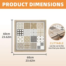 wasdrogerhoes, 60 x 60 cm wasmachinemat, waterdicht, voor gebruik bovendrogers om stof te blokkeren en krassen te verminderen, bruin — thumbnail 5