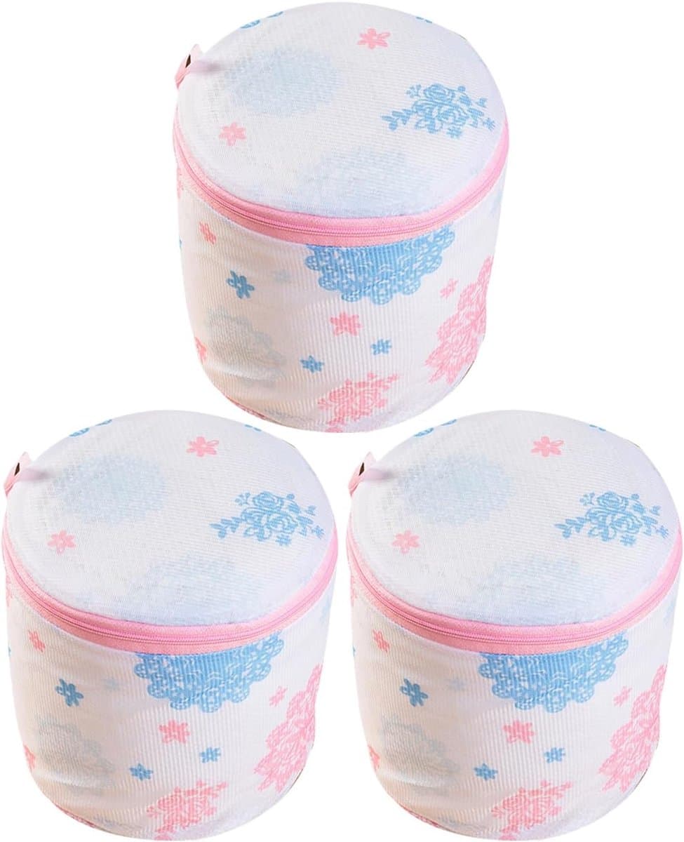 Waszakken voor beha's, 3 stuks, beha-net met ritssluiting, premium voor wasmachine, set met wasnetten, sokken en kleding voor kinderen enz. (wit) — afbeelding 1