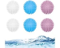 Wasbal voor wasmachine, 6 stuks wasballen voor wasmachine, herbruikbare droogballen, wasdroger, droogbal voor thuis, kleding en reiniging | Droogballen dons voor het reinigen van huiskleding