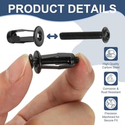 METERXITY 10-pack M6 x 20 holle deurankerset, bloemblaadjesmoeren uitbreidingsschroef krikmoer voor holle wand/aluminium bekleding/stalen buizen/ijzeren platen/kunststof panelen [zwart] — thumbnail 2