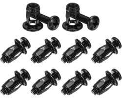METERXITY 10-pack M6 x 20 holle deurankerset, bloemblaadjesmoeren uitbreidingsschroef krikmoer voor holle wand/aluminium bekleding/stalen buizen/ijzeren platen/kunststof panelen [zwart]