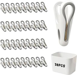 Kledingknijpers set 36-delig - sterke plastic knijpers - weerbestendig en duurzaam - ideaal voor de was - SnelShoppen — thumbnail 1