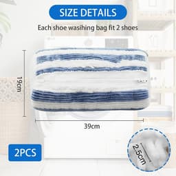 Schoenwaszakken 2-pack - herbruikbare wasmachine - 360° reiniging - grondige bescherming voor alle schoensoorten - ShopVlot — thumbnail 3