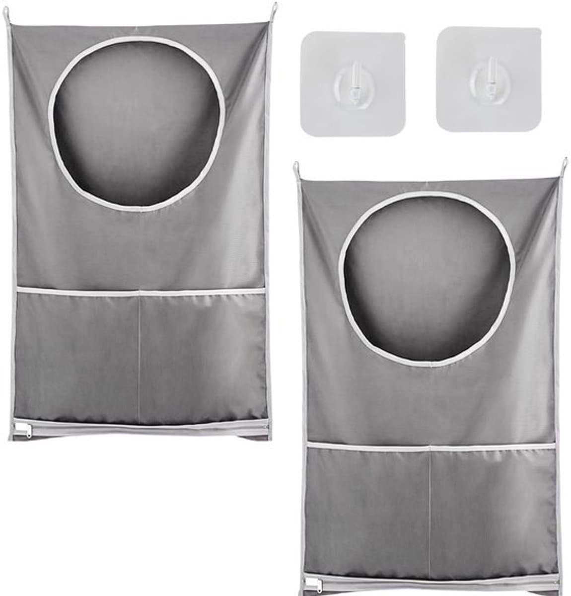 Waszak Waterdicht - Hangende Waszak - Grote Capaciteit - Polyester - 50 x 77 cm - Ruimtebesparend Ontwerp - Wasmand — afbeelding 1