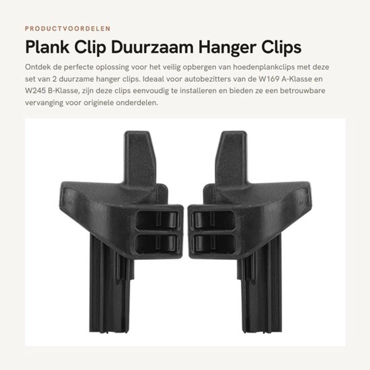 Plankclip Duurzaam - Pakketplank Clip - Past voor W169 A-Klasse 2010-2012 - Past voor W245 B-Klasse 2008-2011 - Kunststof - Zwart - Hoedenplankclip — afbeelding 1