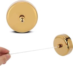 Uittrekbare Waslijn - Wand Waslijn Telescopische Lijn - Kleding Drogen - Roestvrij Staal 304 - 1 Meter - Goud — thumbnail 4