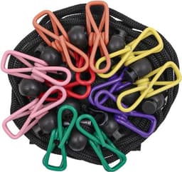 MK Stoer -Wasknijpers - Kamperen - Reiswaslijn met 12 clips - Draagbare waslijn - Outdoor waslijn - Intrekbare waslijn - Geschikt voor reizen - Blauw - Kampeeraccessoires — thumbnail 1