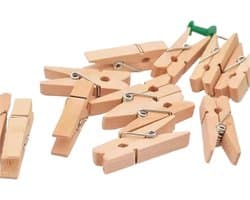 Houten klemmen - Kleine clips - Knutselen en decoreren - Natuurlijk hout materiaal - 320 stuks - Natuurlijk