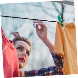 Sterke Waslijn - Draagbaar Touw - Kleding Drogen - Geen Installatie - 150 cm Lengte - Zwart — thumbnail 2