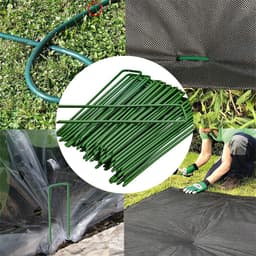 Dailygoods- Tuinharingen 15CM - U-vormige Nagelpennen - Grondankers - Tuinbeveiliging - Onkruidbestrijding - Duurzaam Gegalvaniseerd Staal — thumbnail 3