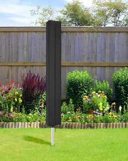Droogmolenhoes - Beschermhoes - Droogmolen Hoes Universeel - Roterende Waslijn Afdekking Waterdichte Stof - 165x16x16 cm - Heavy Duty Roterende Waslijn Afdekking met Rits - Beschermende Weerbestendige Beschermhoes voor Tuindroger en Droogrek - Zwart — thumbnail 5