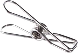 Metalen Wasknijpers - Kledingklemmen Pinnen - Kleding Drogen - Roestvrij Staal - 6 cm - Zilver — thumbnail 1
