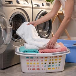 Wasmanden – Set van 2, Compact Nestbaar Ontwerp, Ruimtebesparend, Lange Draaggrepen, Inhoud 26L, Geschatte Afmetingen: 57 x 41 x 21cm, Organiseer, Bewaar & Sorteer Wasgoed — thumbnail 5
