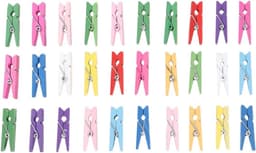 Houten Knijpers - Kleine Clips - Foto's Ophangen - Natuurlijk Hout - 3.5 cm - Natuurlijk — thumbnail 1