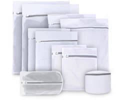 Wasnet, stevige waszak met netritssluiting, 10 stuks waszakken voor wasmachine, ideaal voor fijne was, ondergoed, sokken, beha's, mantels, beddengoed